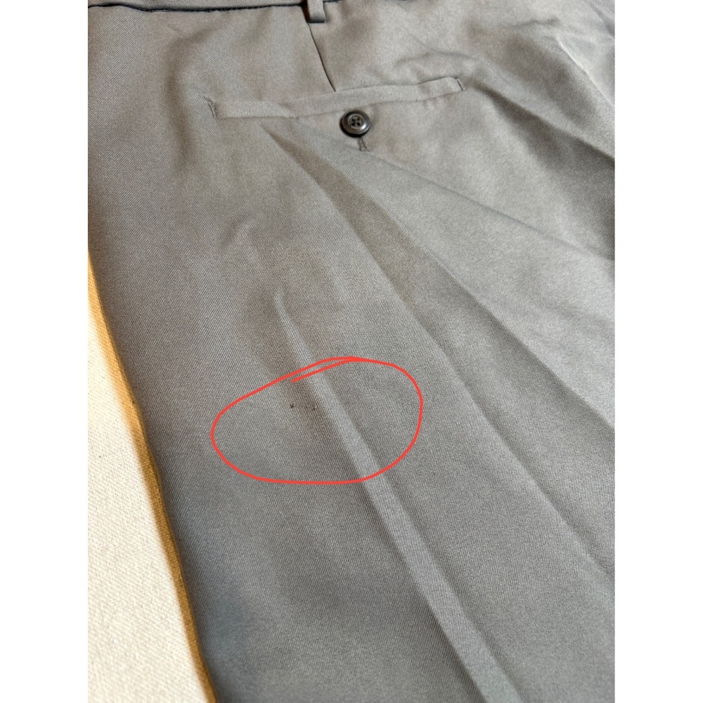 PGA Tour Mens Golf Pants Grey Flat Front Straight Leg 40x32 RT25529 Performance - Picture 9 of 9
